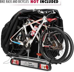 img 3 attached to 🚲 TeamObsidian Bike Cover: Ultimate Waterproof Outdoor Storage for 1, 2 or 3 Bikes - Heavy Duty Ripstop Material - 2 Styles: Stationary and for Transportation - Uninterrupted Protection for All Seasons