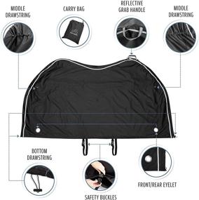 img 1 attached to 🚲 TeamObsidian Bike Cover: Ultimate Waterproof Outdoor Storage for 1, 2 or 3 Bikes - Heavy Duty Ripstop Material - 2 Styles: Stationary and for Transportation - Uninterrupted Protection for All Seasons