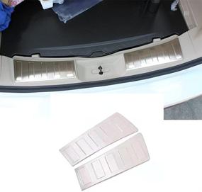 img 3 attached to 🚘 Weigesi Steel Inner Rear Trunk Bumper Guard Plate Protector for Nissan Rogue 2014-2020 Accessories - Bumper Guard Cover Trim 2PCS