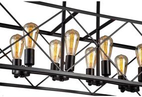 img 2 attached to Farmhouse Rectangle Chandelier Lighting Industrial