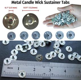 img 3 attached to 🕯️ Efficient and Convenient Cozyours 200 pcs Metal Candle Wick Sustainer Tabs (12.5mm) for Candle Making