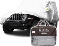 🚗 all-weather car cover for jeep wrangler 1987-2021 jk, jl, cj, yj, tj 4 doors - waterproof, sun and rain protection, uv shield logo