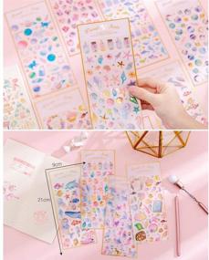 img 1 attached to 🎀 Cute 3D Stickers Calendar Scrapbook Planner Journal Stickers for Girls - TXIN - 10 Sheets, Sent in Random Assorted Styles (8-10 Styles)