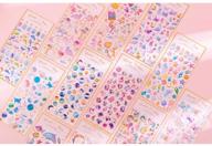 🎀 cute 3d stickers calendar scrapbook planner journal stickers for girls - txin - 10 sheets, sent in random assorted styles (8-10 styles) logo