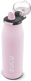 img 3 attached to 💧 ZULU Ace 18oz Stainless Steel Water Bottle with Detachable Base and Flexible Silicone Straw