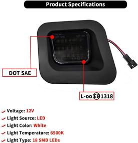 img 3 attached to 🚗 AlyoNed Full LED License Plate Light Tag Lamp Assembly Smoke Lens - Compatible with Dodge RAM 1500 (2002-2010) and RAM 2500/3500 (2003-2010), RAM 1500 and RAM 2500/3500 (2010-2018) Truck Pickup