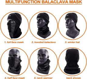 img 1 attached to 🎿 Sireck Balaclava Fleece Thermal Ski Mask: Windproof and Breathable Neck Warmer for Cold Weather Skiing, Snowboarding, Hunting, and Riding