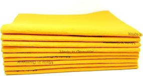 img 2 attached to 🧼 Top-Rated 10 Pack Extra Large German Shammy Cloths – Absorbent Super Shammy for Pets, Home & Commercial Cleaning – Bulk Wholesale (Orange)