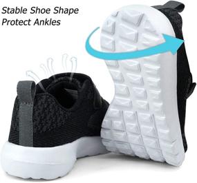 img 1 attached to Toddler Boys Girls Shoes - Slip On Sneakers for Little Kids, Athletic Breathable Mesh Running Tennis Shoes