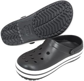 img 3 attached to 👞 Crocs Unisex Crocband Graphite White Mules & Clogs: Men's Shoes for Comfort and Style
