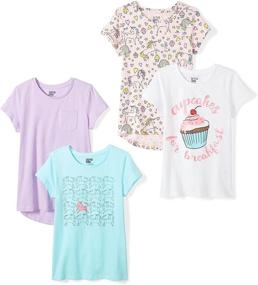 img 3 attached to 👚 Spotted Zebra Girls' Short-Sleeve T-Shirts: Vibrant and Stylish Shirts for Girls