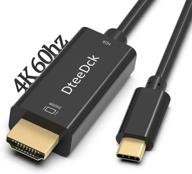 🔌 6ft usb c to hdmi cable (4k@60hz), dteedck type c to hdmi adapter - thunderbolt 3 compatible with imac, macbook air, macbook pro, ipad pro 2018 2020, surface pro 7, samsung s20/s10, and more логотип