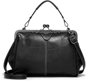 img 4 attached to Stylish Vintage Leather Evening Satchel: Women's Handbags & Wallets for Elegant Satchels