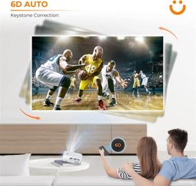 img 3 attached to 📽️ YABER Pro V7 9500L 5G WiFi Bluetooth Projector with 6D Keystone Correction & Infinity Zoom - HD Portable Movie Projector for iOS/Android [Extra Bag Included]