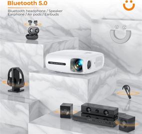 img 1 attached to 📽️ YABER Pro V7 9500L 5G WiFi Bluetooth Проектор с коррекцией 6D Keystone и бесконечным зумом - HD портативный кинопроектор для iOS/Android [В комплекте дополнительная сумка]