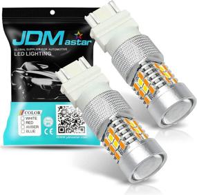 img 4 attached to 🔆 Высоко светоотдающие лампы JDM ASTAR PX Chipsets Switchback LED в белом/желтом цвете для сигнальных огней - 3157 3155 3457 4157