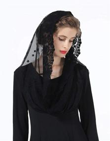 img 3 attached to 🌹 Timeless Elegance: Classic Vintage Church Catholic Mantilla Women's Accessories and Special Occasion Accessories