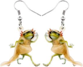 img 4 attached to 👯 DUOWEI Acrylic Earrings: Novelty Girls' Jewelry for Fashionable & Fun Accessories