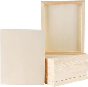 img 4 attached to 🎨 ADXCO 8 Pack 8 x 10 inch Unfinished Wooden Canvas Boards for Painting - Wood Panels for Arts, Pouring with Oils, Acrylics - Ideal for SEO