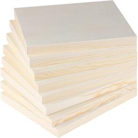 img 1 attached to 🎨 ADXCO 8 Pack 8 x 10 inch Unfinished Wooden Canvas Boards for Painting - Wood Panels for Arts, Pouring with Oils, Acrylics - Ideal for SEO