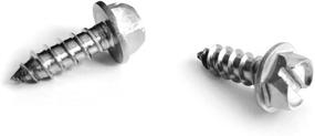 img 1 attached to 🔩 RSD License Plate Screws: Rust-Proof Stainless Steel for Domestic Cars & Trucks (Slotted Hex)