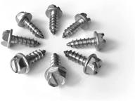 🔩 rsd license plate screws: rust-proof stainless steel for domestic cars & trucks (slotted hex) logo