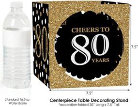 img 1 attached to Captivating 80th Birthday Gold Party Centerpiece & Table Decoration Kit by Big Dot of Happiness for Adults