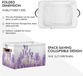 img 3 attached to KEEPREAL Lavender Flowers Collapsible Organizer