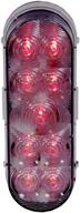 🔴 maxxima m63322rcl 6-inch red oval stop/tail/turn light featuring clear lens logo