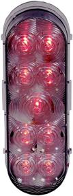 img 1 attached to 🔴 Maxxima M63322RCL 6-Inch Red Oval Stop/Tail/Turn Light featuring Clear Lens