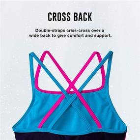 img 2 attached to 👙 Stylish and Supportive: Speedo Girl's One Piece Swimsuit with Cross Back Multi Straps