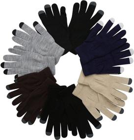 img 4 attached to 🧤 Stay Warm and Stylish with ToBeInStyle Assorted Acrylic Magic Gloves