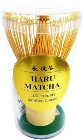 img 4 attached to 🍵 HARU MATCHA - Organic, Handcrafted 100-Prong Golden Bamboo Matcha Whisk with Pesticide-Free Assurance