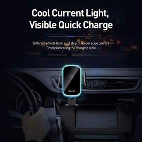 img 3 attached to 📲 15W Qi Fast Charging Wireless Car Charger Mount with Auto Clamping, Intelligent Infrared Car Mount for iPhone 12 11 Pro Xs XR, Samsung S20, S10, and More - Windshield Dash Air Vent Phone Holder