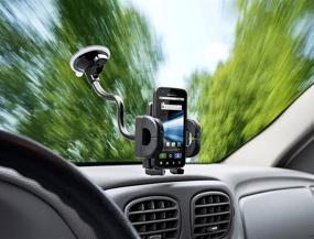 img 2 attached to 📱 Bracketron Universal Grip-iT Rotating Windshield Car Mount Phone Holder: Hands-Free for iPhone X, Samsung Galaxy, Google Pixel, LG Nexus, and More!