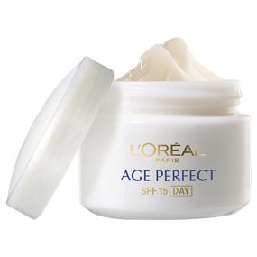 img 3 attached to 🌞 L'Oreal Paris Skincare Age Perfect Anti-Aging Day Cream Face Moisturizer, Soy Seed Proteins + SPF 15, Sagging Skin & Age Spots, Even Tone & Deep Hydration, 2.5 Oz