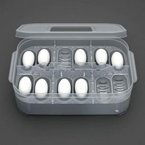 img 1 attached to 🥚 12-Hole NGe Reptile Egg Breeding Hatchery Box: Optimal Incubator Tray Container for Snake, Gecko, and Lizard Hatchlings