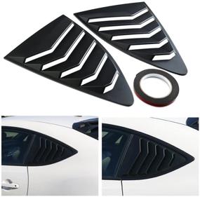 img 4 attached to 🚗 Aishun Dtouch Racing Matte Black Window Vents for Scion FR-S, Subaru BRZ & Toyota 86 (631#)