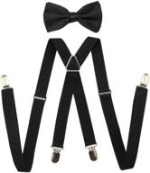 jaifei mens suspenders bowtie set logo