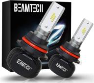 beamtech 9007 led headlight bulb, fanless csp chips conversion kit - pack of 2, all-in-one light replacement logo