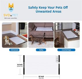 img 3 attached to 🐾 SVD.PET X-Large Pet Training Mat - 48" x 20" - Cats & Dogs Electronic Repellent, Scat Training Mat for Indoor Use - 3 Modes, 5 Levels - Pet Safe Auto Power Off