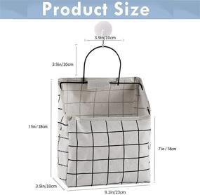 img 3 attached to 🧺 Versatile 2-Piece Wall Hanging Storage Bag: Space-Saving Linen Cotton Organizer for Kitchen, Bedroom, Bathroom