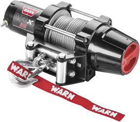 img 1 attached to 🏍️ WARN 101025 VRX 25 Powersports Winch | Handlebar Mounted Switch | Steel Cable Wire Rope: 3/16" x 50' | 1.25 Ton (2,500 lb) Capacity