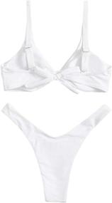img 3 attached to Verdusa Womens Twist Bikini Swimsuit Women's Clothing and Swimsuits & Cover Ups
