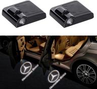 🚗 enhance your mercedes benz with wireless ghost shadow car door lights - compatible with mercedes benz door light logo projector for c300 c230 c250 cla250 glk350 e350 glc300 e300 series - premium accessories to welcome and amaze logo