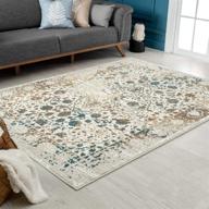 🌸 luxe weavers rug 6495 – distressed floral cream area rug, small size (2x3): a sophisticated touch to your space logo