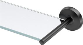 img 4 attached to 🛁 Stylish Gatco Designer II Glass Shelf in Sleek Matte Black Finish for Organized Living Spaces