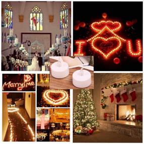 img 1 attached to 🕯️ Nancia Tea Lights: 100-Pack Flameless LED Candles, Flickering Warm Yellow, 100 Hours Battery-Powered Tea Lights - Perfect for Party, Wedding, Birthday, and Home Decoration!