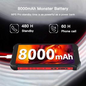 img 2 attached to OUKITEL WP5 Pro: Unlocked Rugged Cell 🔋 Phone with 8000mAh Battery, 4GB+64GB ROM, and Android 10