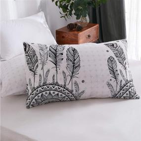 img 2 attached to 🌙 LAMEJOR Bohemian Dreamcatcher Duvet Cover Set - Luxury Soft Queen Size Bedding Set with Comforter Cover (Includes 1 Duvet Cover + 2 Pillowcases) in White